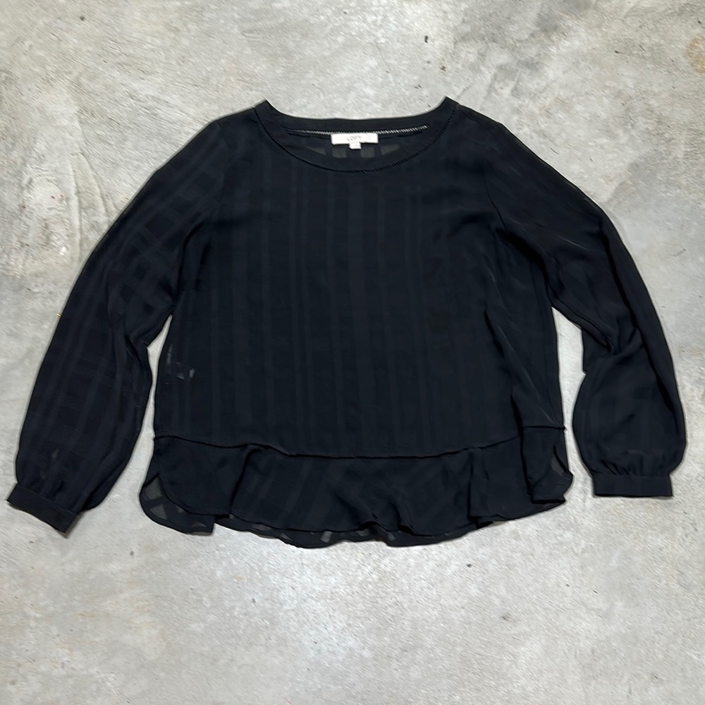 Loft brand black sheer top / Size M / K-54‎